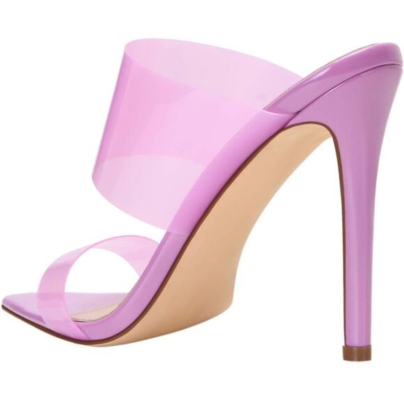 Vivianly Clear Pointed Toe Heels Transparent Strap Sz 8 - Picture 3 of 7